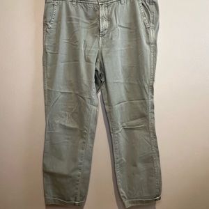 J Crew Chino Cropped Pant, Size 10